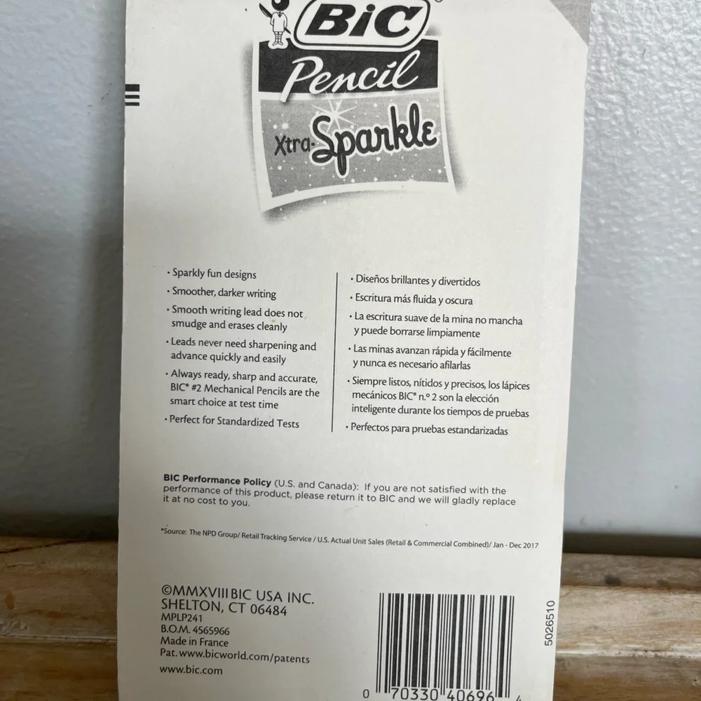 BIC MPLP241 Xtra-Sparkle Mechanical Pencil 0.7mm Assorted Colors 24 Count